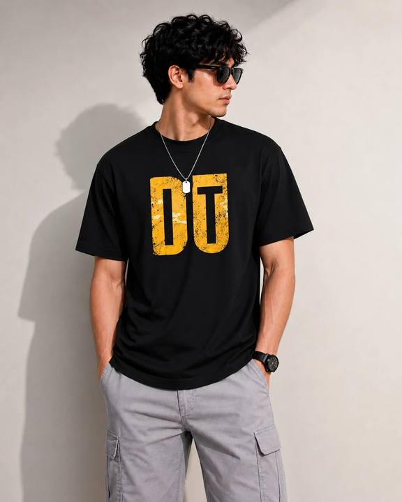ILEERA® Premium Cotton Oversized Do It Front Print T-Shirt