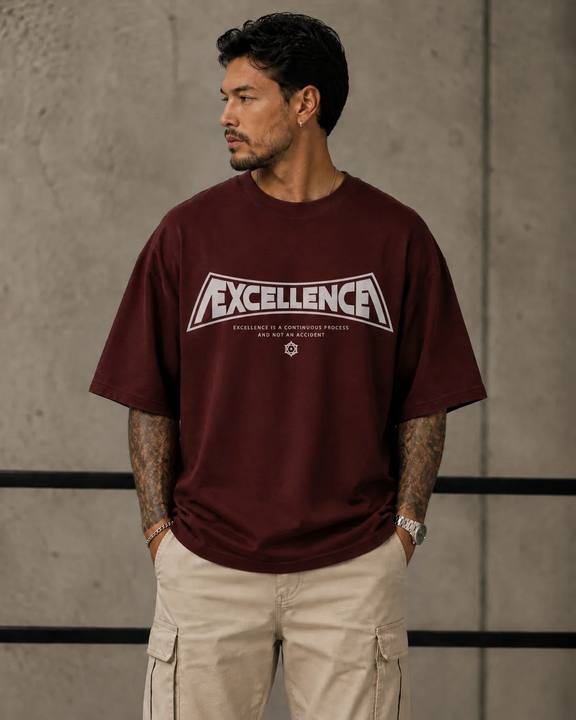 ILEERA® Premium Cotton Oversized Excellence T-Shirt