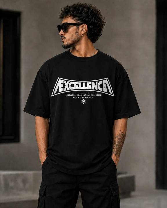 ILEERA® Premium Cotton Oversized Excellence T-Shirt