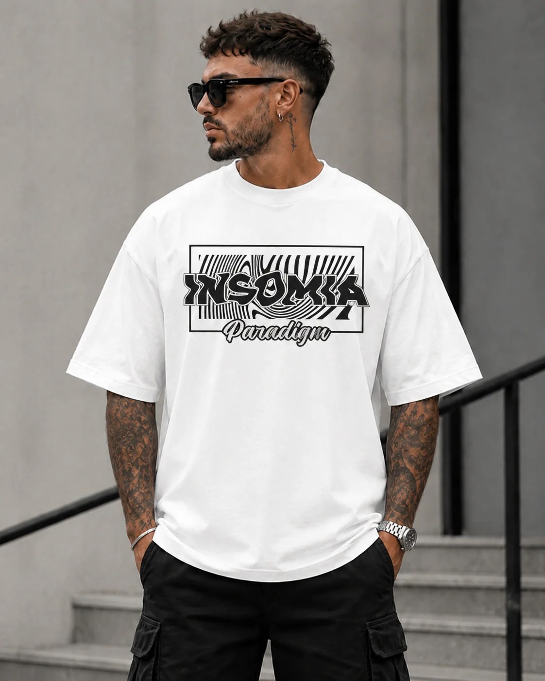 ILEERA® Premium Cotton Oversized Insomnia Paradigm T-Shirt