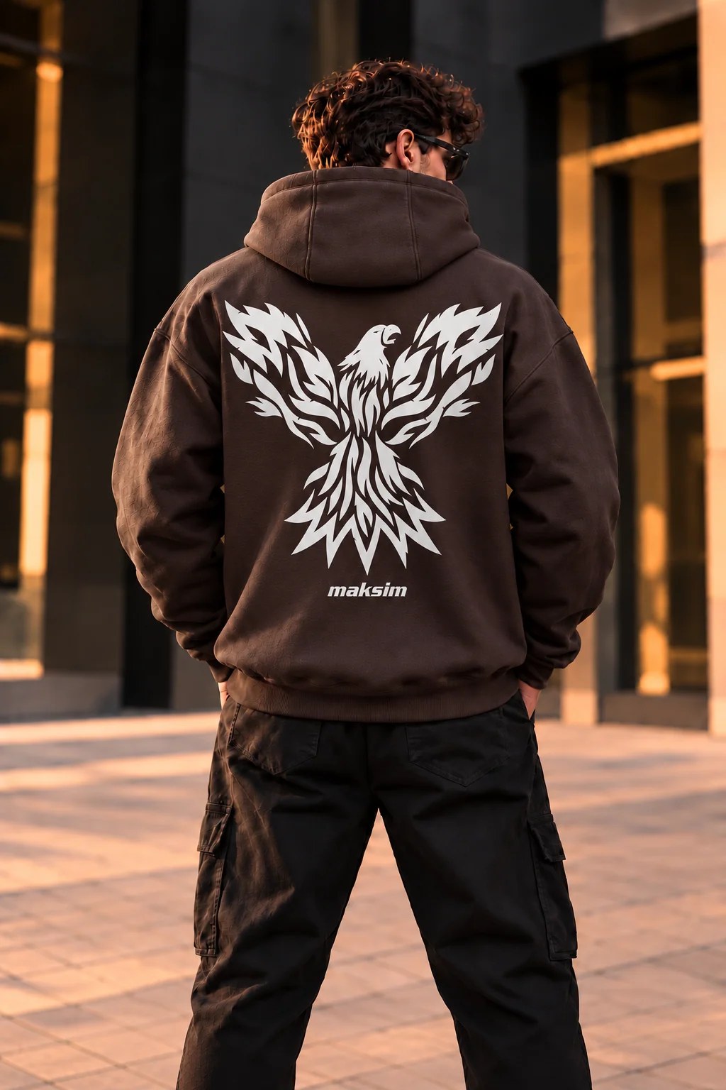 ILEERA® Premium Cotton Phoenix Front & Back Print Hoodie