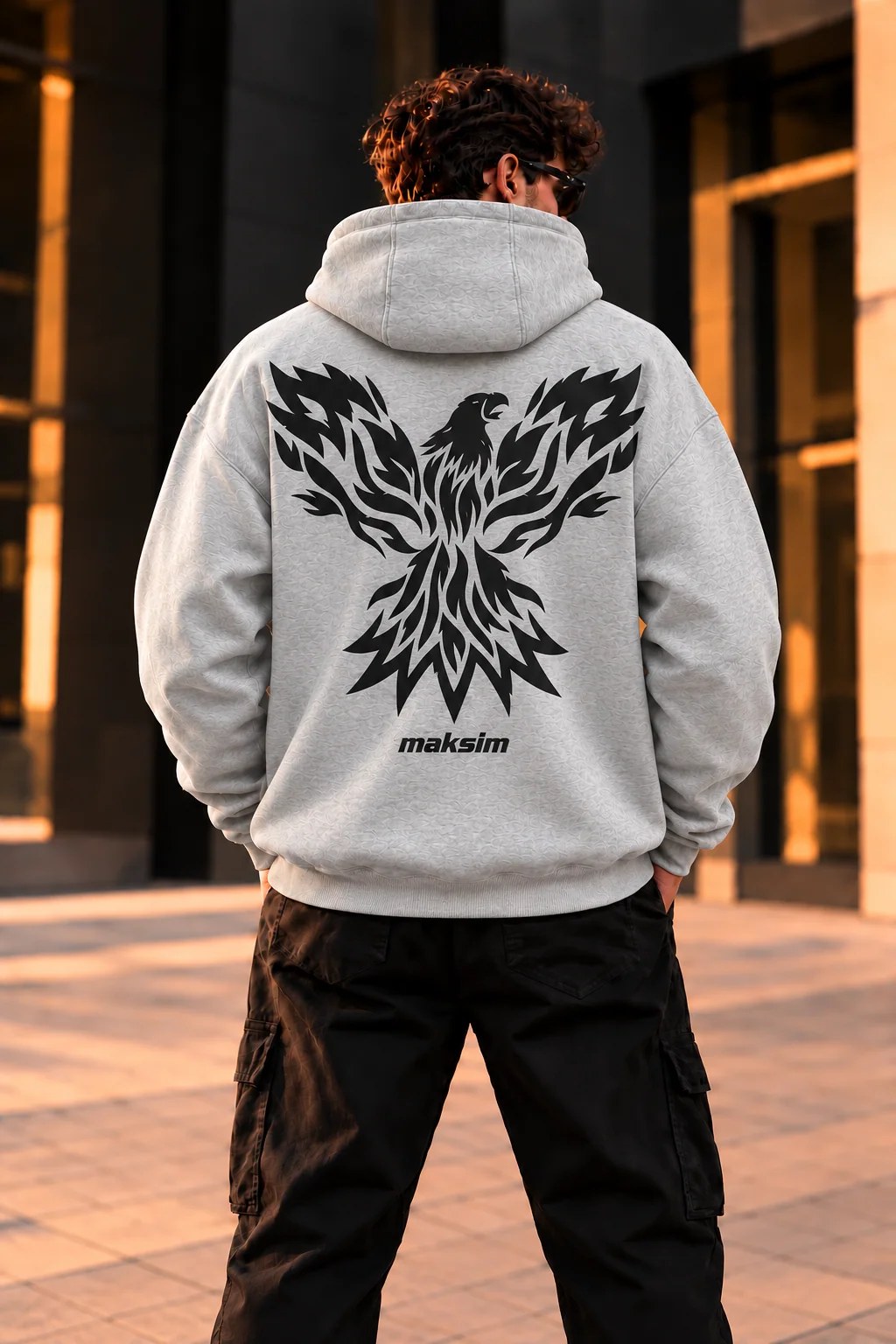 ILEERA® Premium Cotton Phoenix Front & Back Print Hoodie