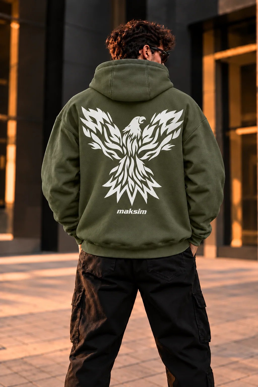 ILEERA® Premium Cotton Phoenix Front & Back Print Hoodie