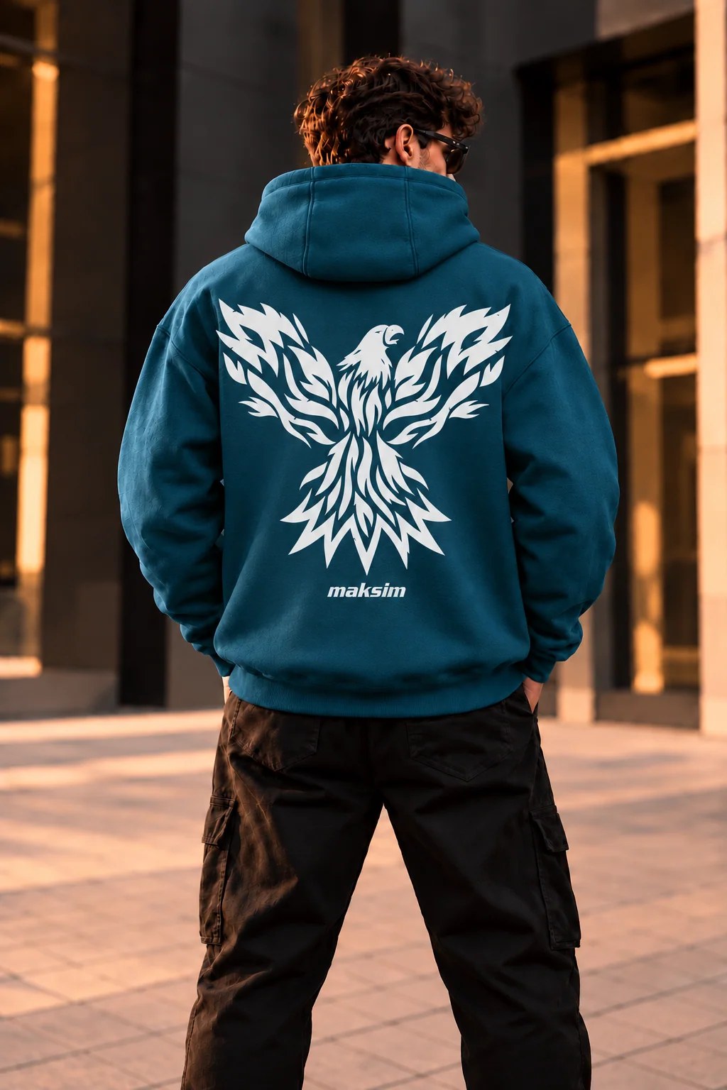 ILEERA® Premium Cotton Phoenix Front & Back Print Hoodie