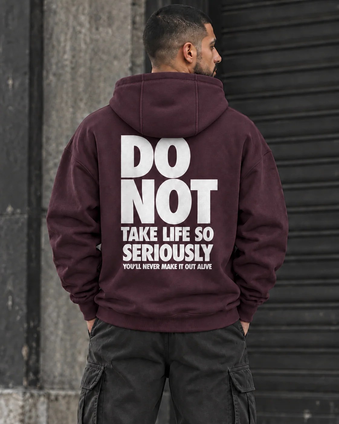 ILEERA® Premium Cotton Do Not Take Life So Seriously Front & Back Print Hoodie