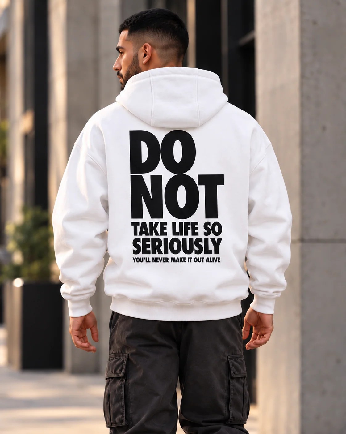 ILEERA® Premium Cotton Do Not Take Life So Seriously Front & Back Print Hoodie