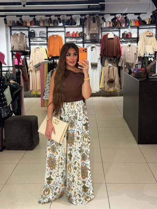 Floral Satin Pants – Free Size