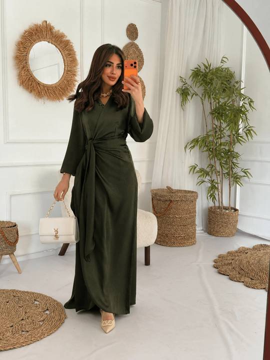 فستان ستان لف فري سايز