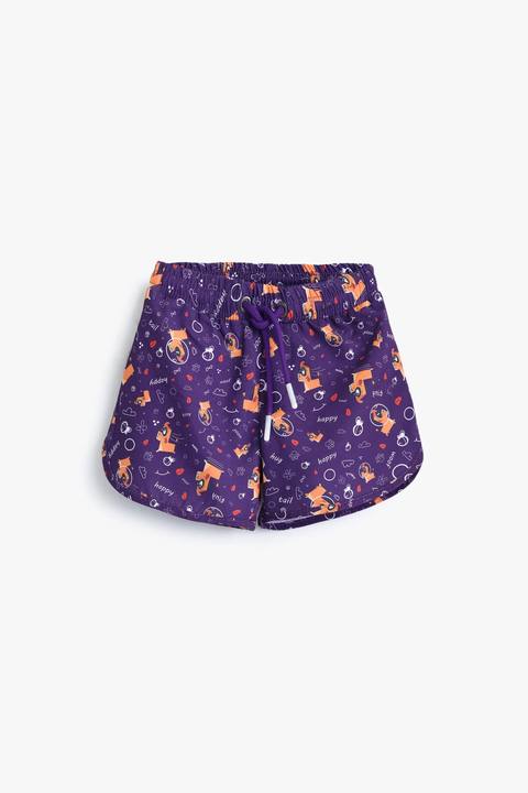 Baby Boys Purple Dog Shorts