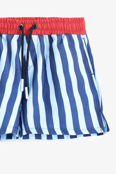 Boys Navy Striped Shorts