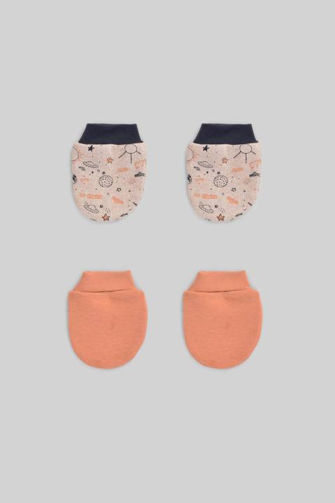 Printed Baby Mittens Pack Of 2