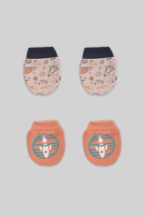 Printed Baby Mittens Pack Of 2