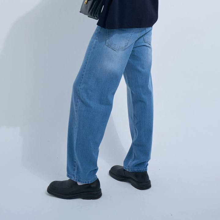 Blue Men's Wide-leg Jeans
