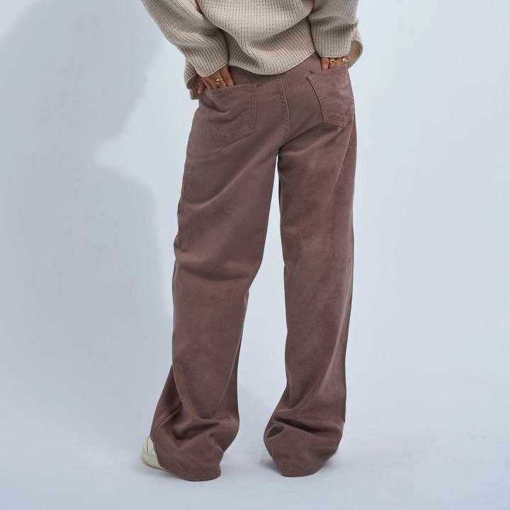 Brown Women's Wavy Jeans