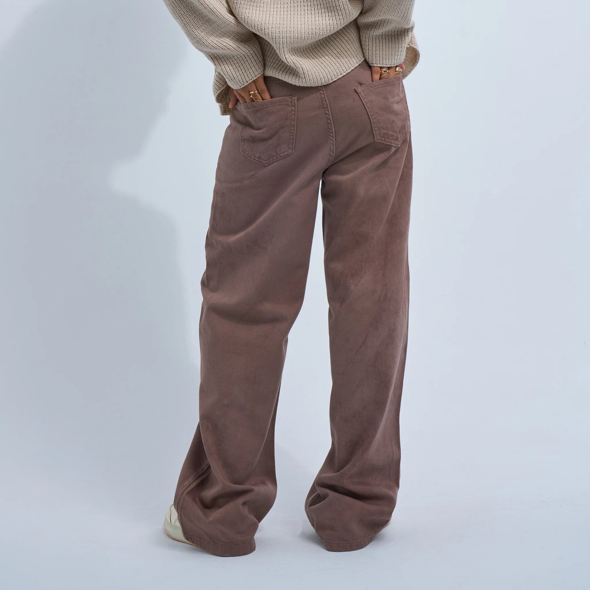 Brown Women's Wavy Jeans