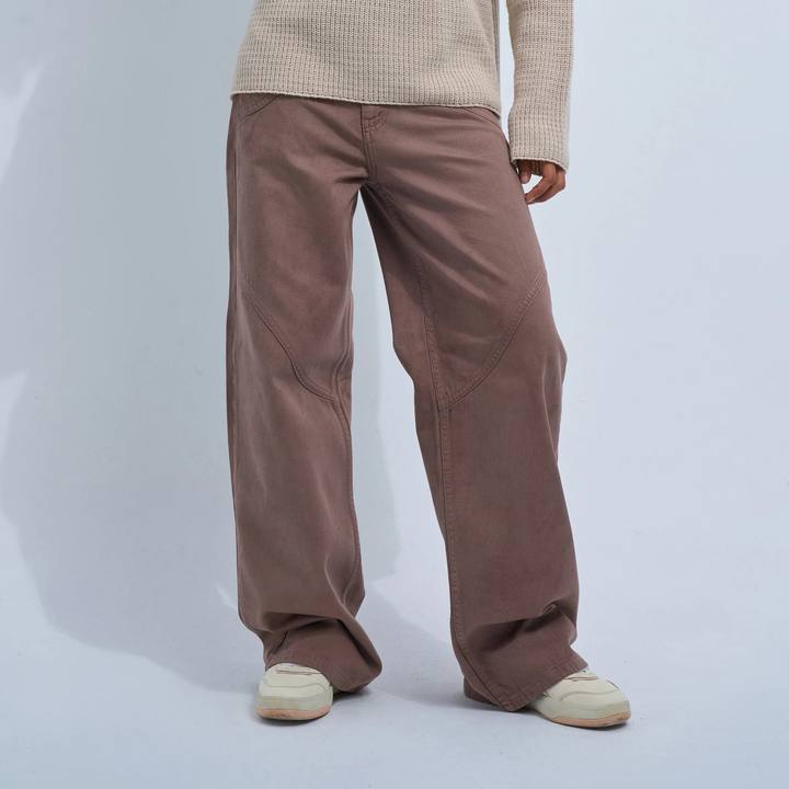 Brown Women's Wavy Jeans
