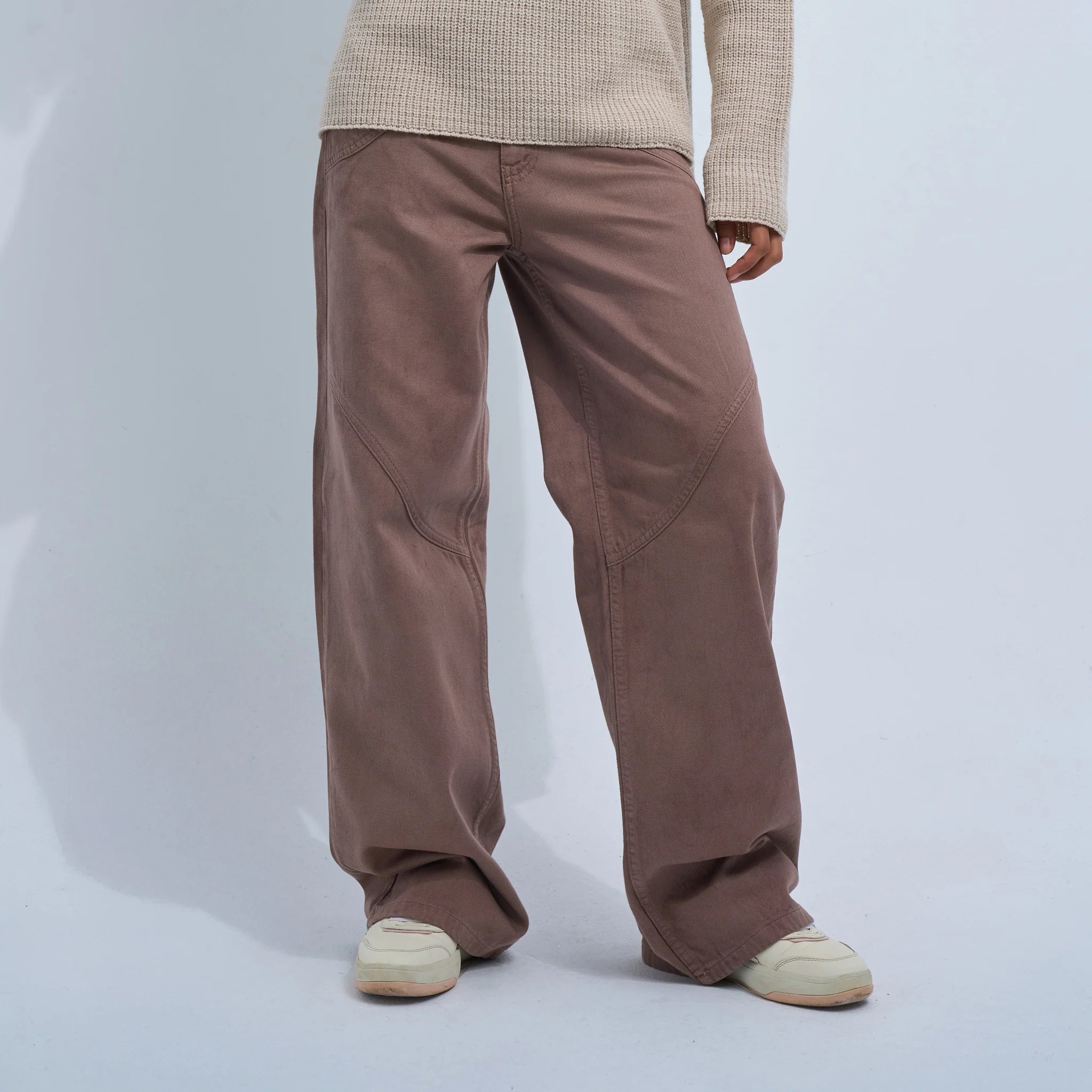 Brown Women's Wavy Jeans