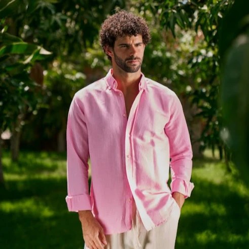 Pink Linen Shirt