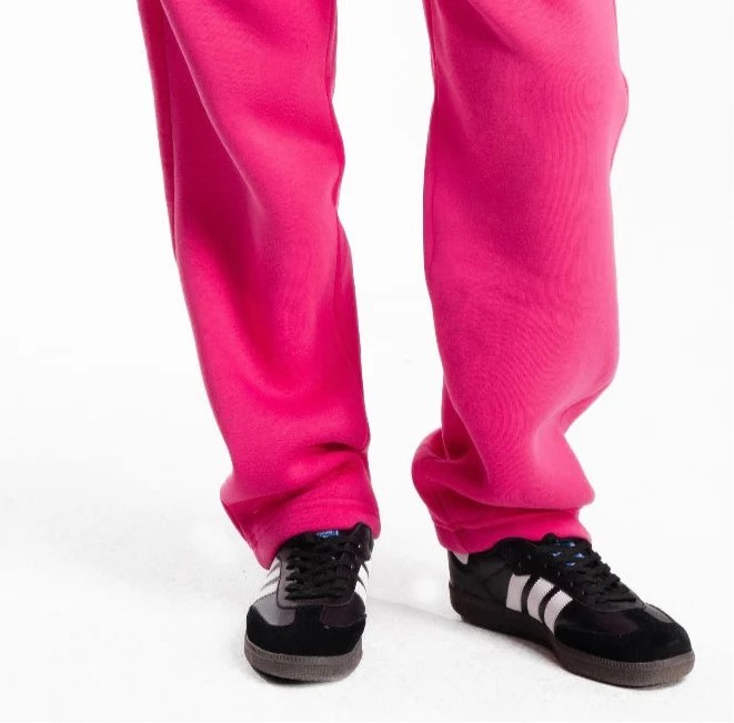 Fuchsia Straight Leg Sweatpants