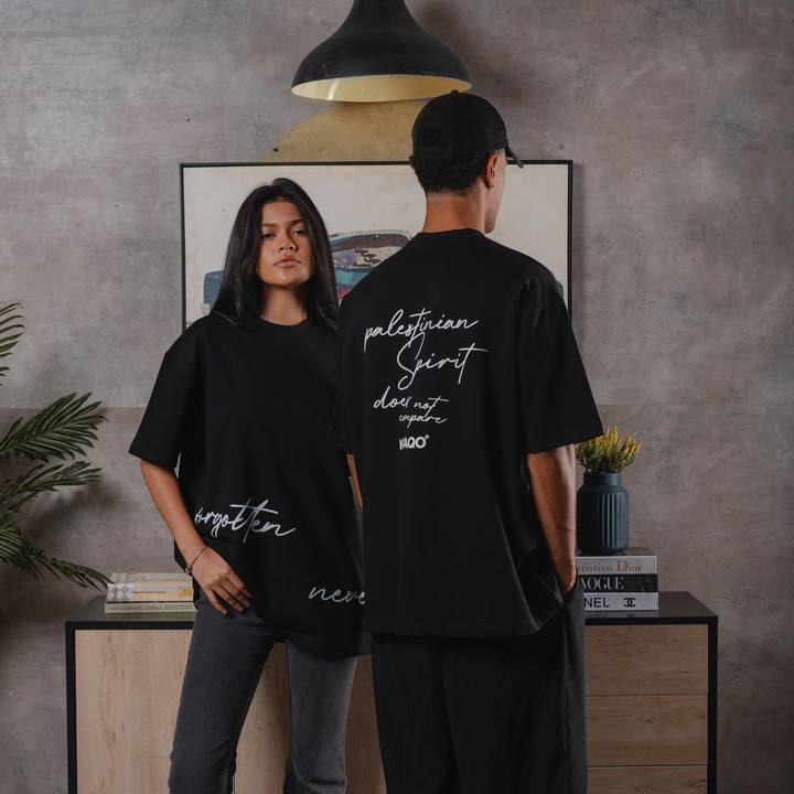Black "Palestinian Spirit" 🇵🇸 Oversized T-Shirt