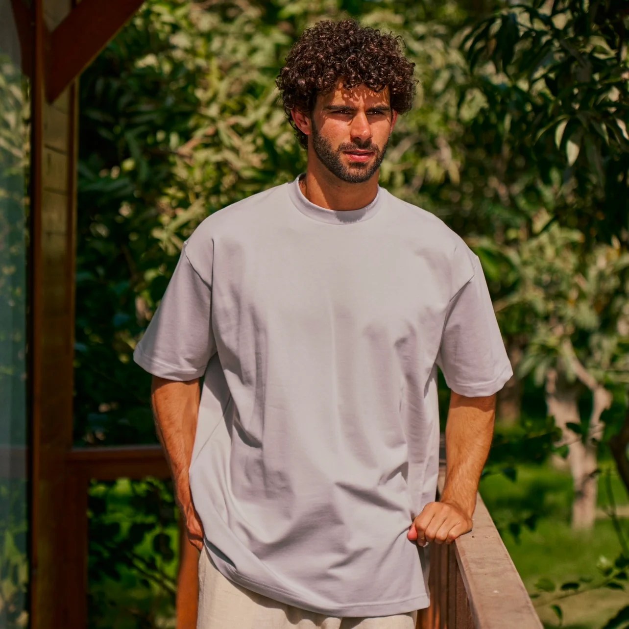 Grey Plain Oversized T-Shirt