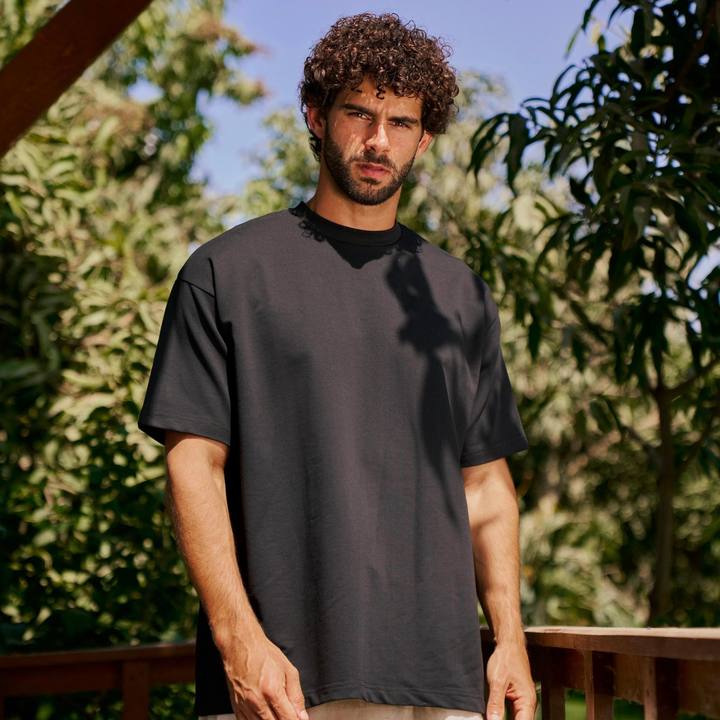 Black Plain Oversized T-Shirt