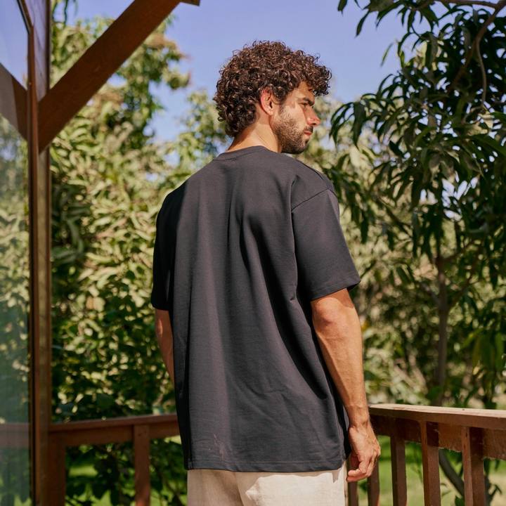 Black Plain Oversized T-Shirt