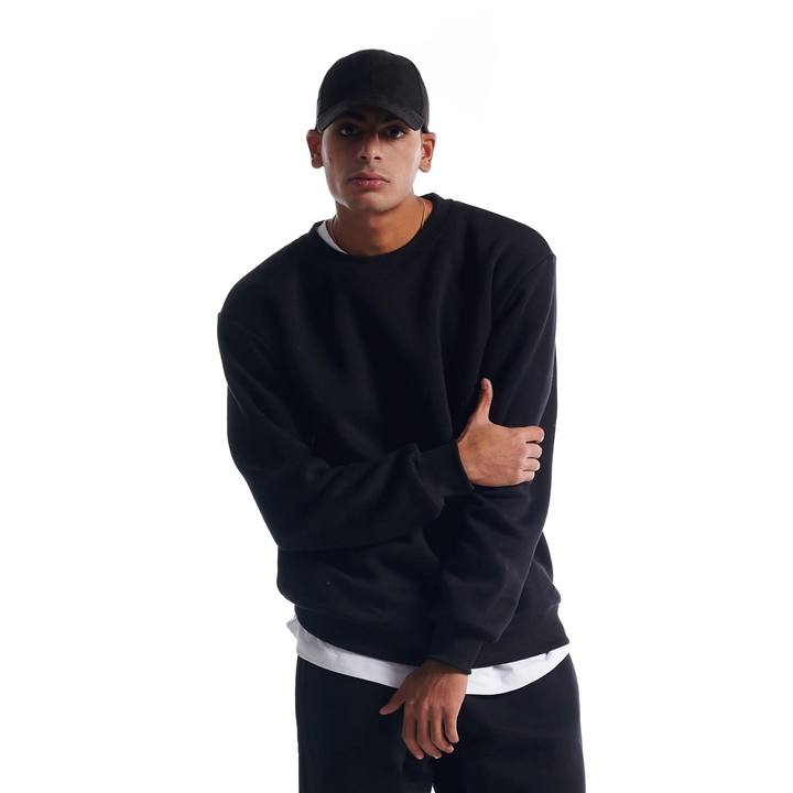 Black Plain Crewneck