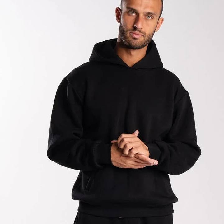 Black Plain Hoodie