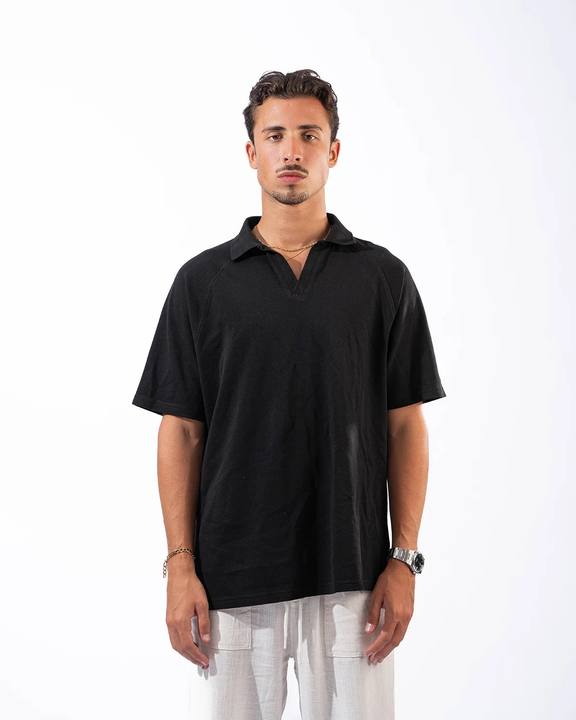 Black T-shirt Polo