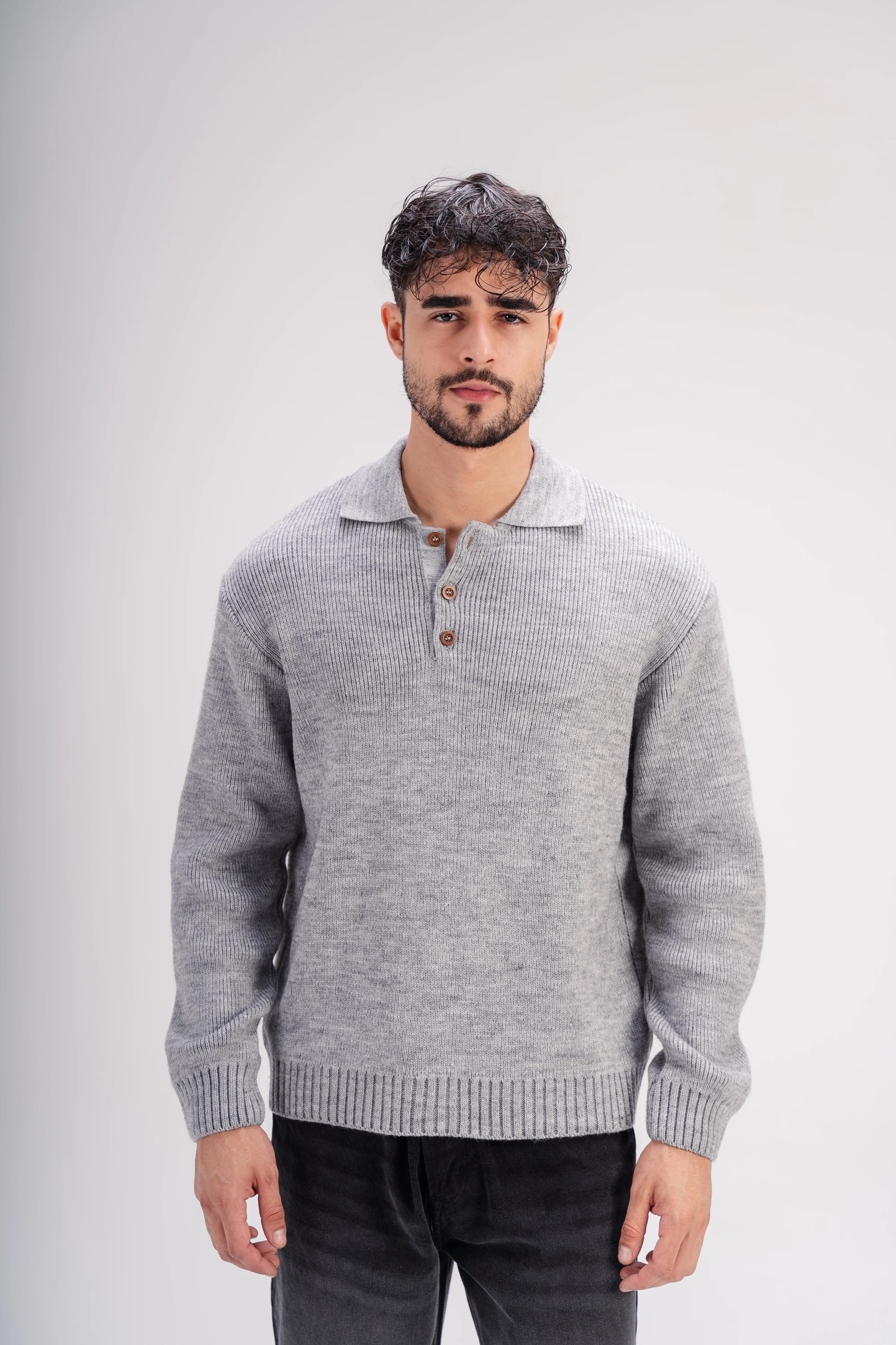 Knitted Sweater in Gray
