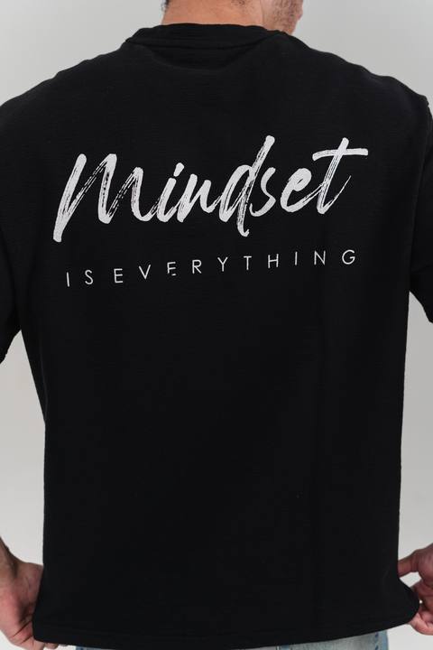 Black Oversized T-Shirt with Back Print