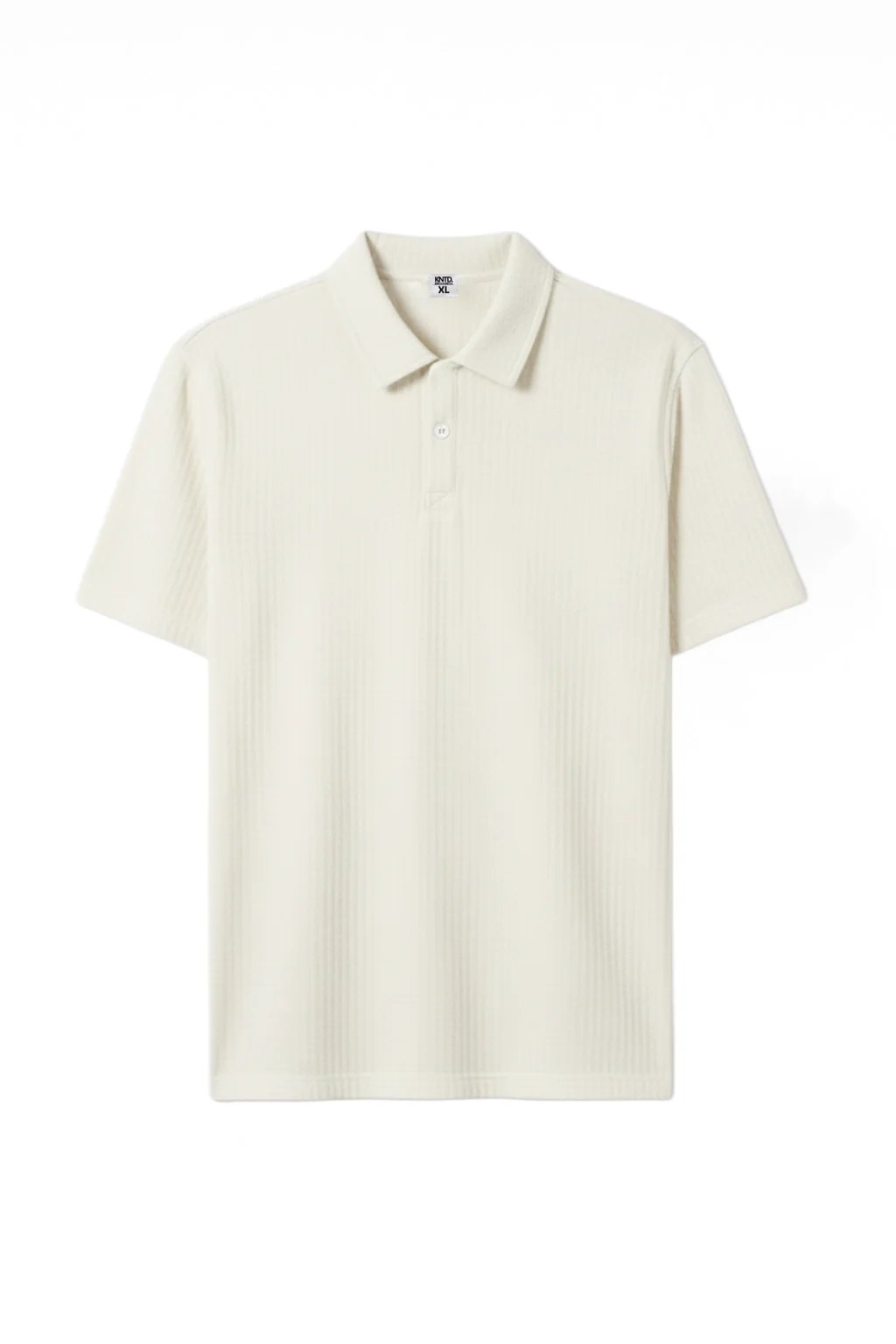 Button Down Off White Polo T-Shirt