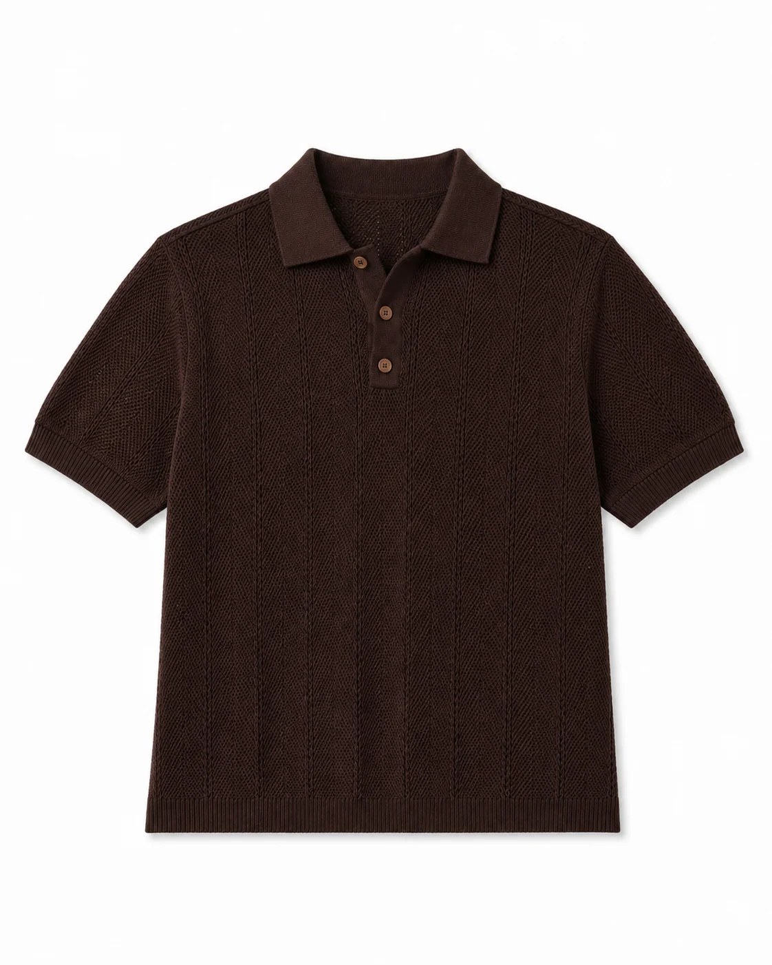 Knit Polo In Brow