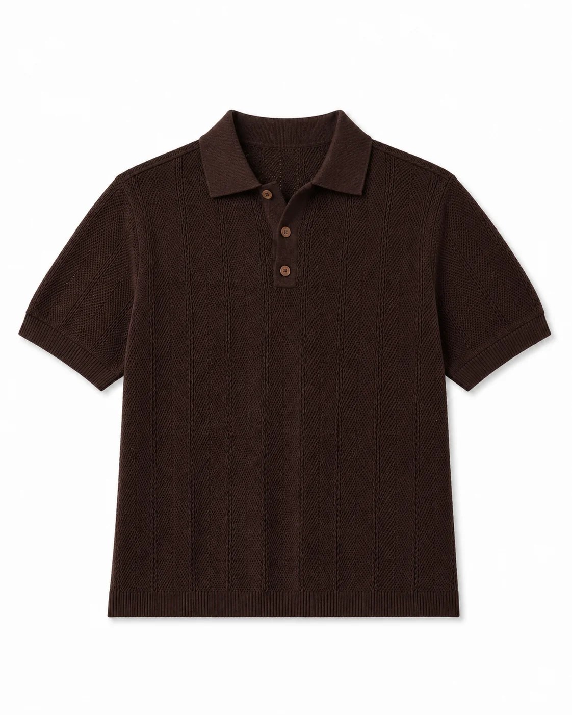 Knit Polo In Brow
