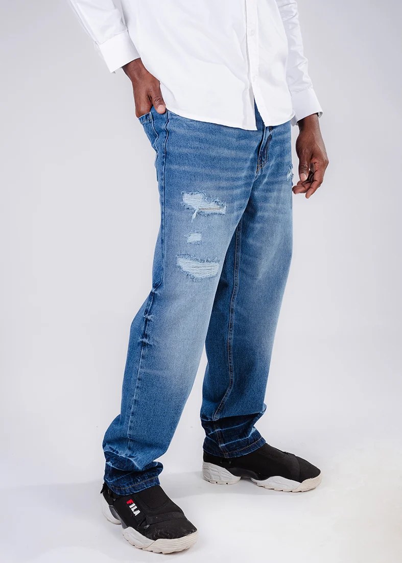 Men's Straight Fit Blue Denim
