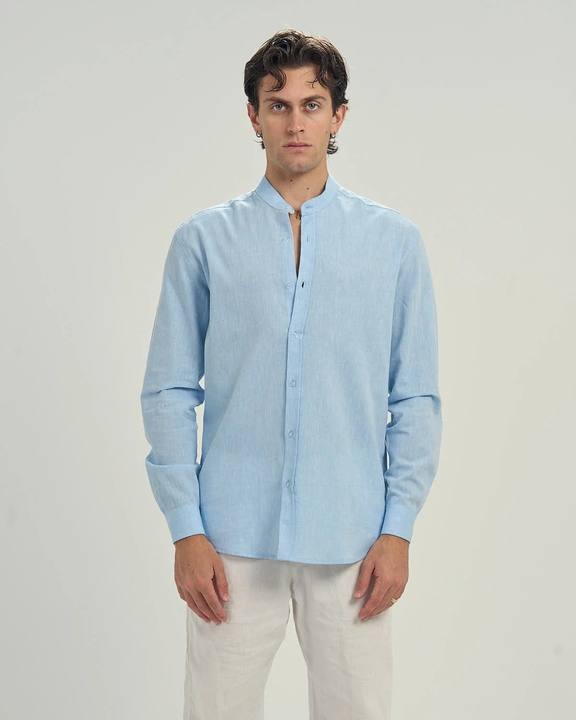 Sky Blue Linen Shirt