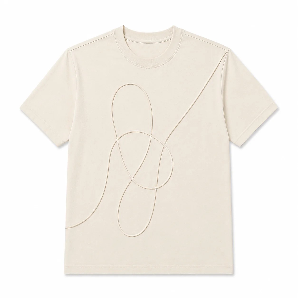 Embroidered T-shirt in Off white