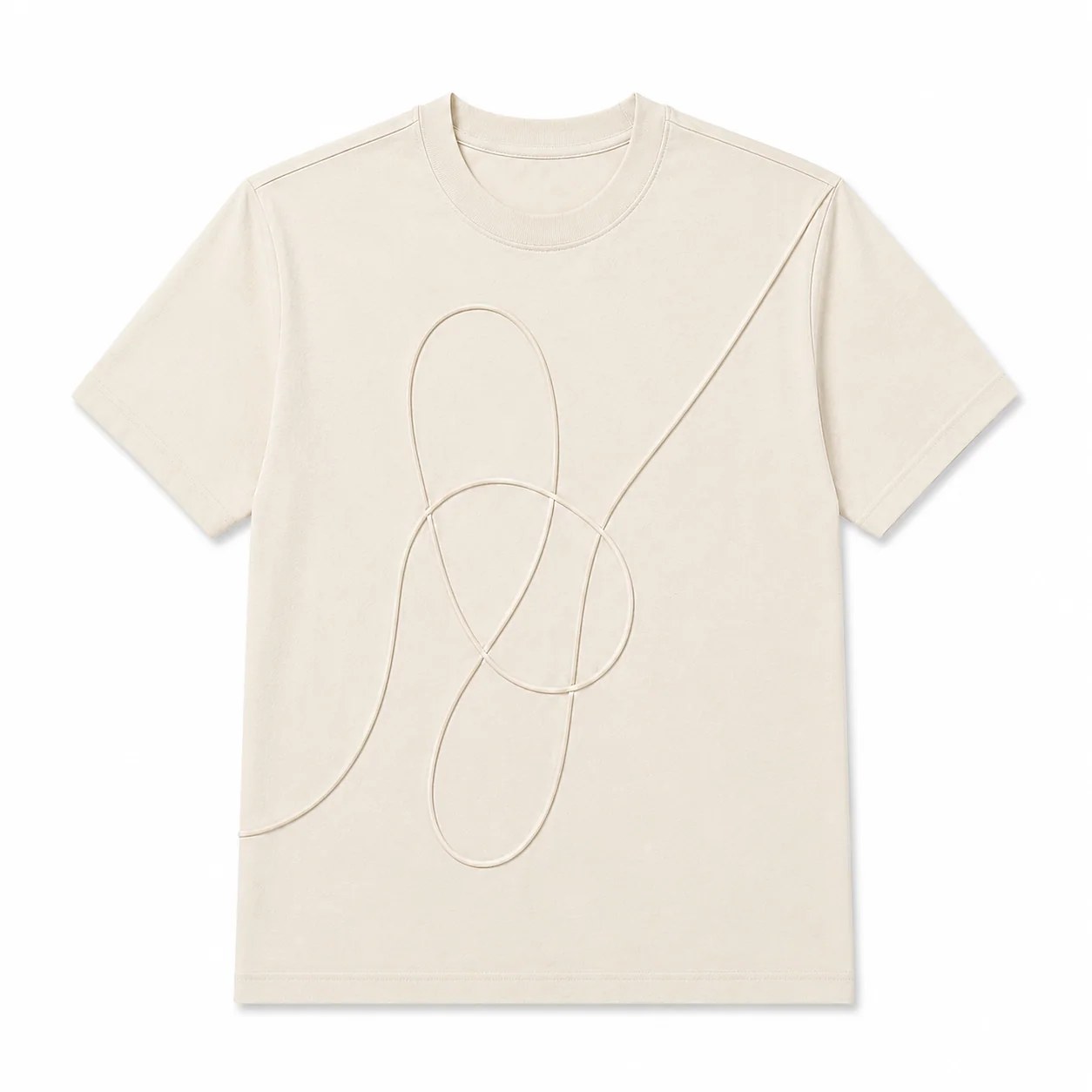 Embroidered T-shirt in Off white