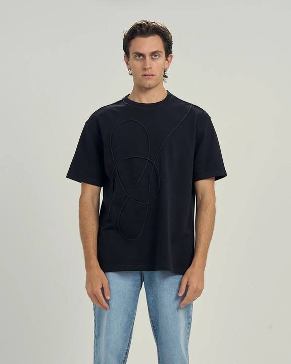 Embroidered T-shirt In Black