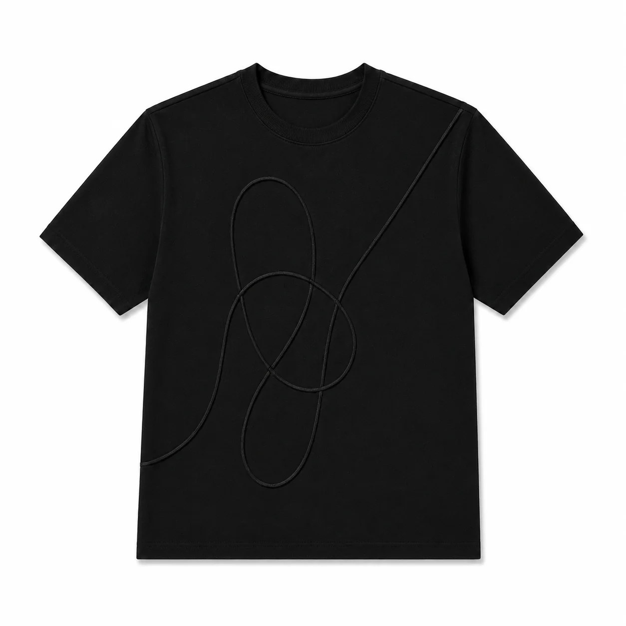 Embroidered T-shirt In Black