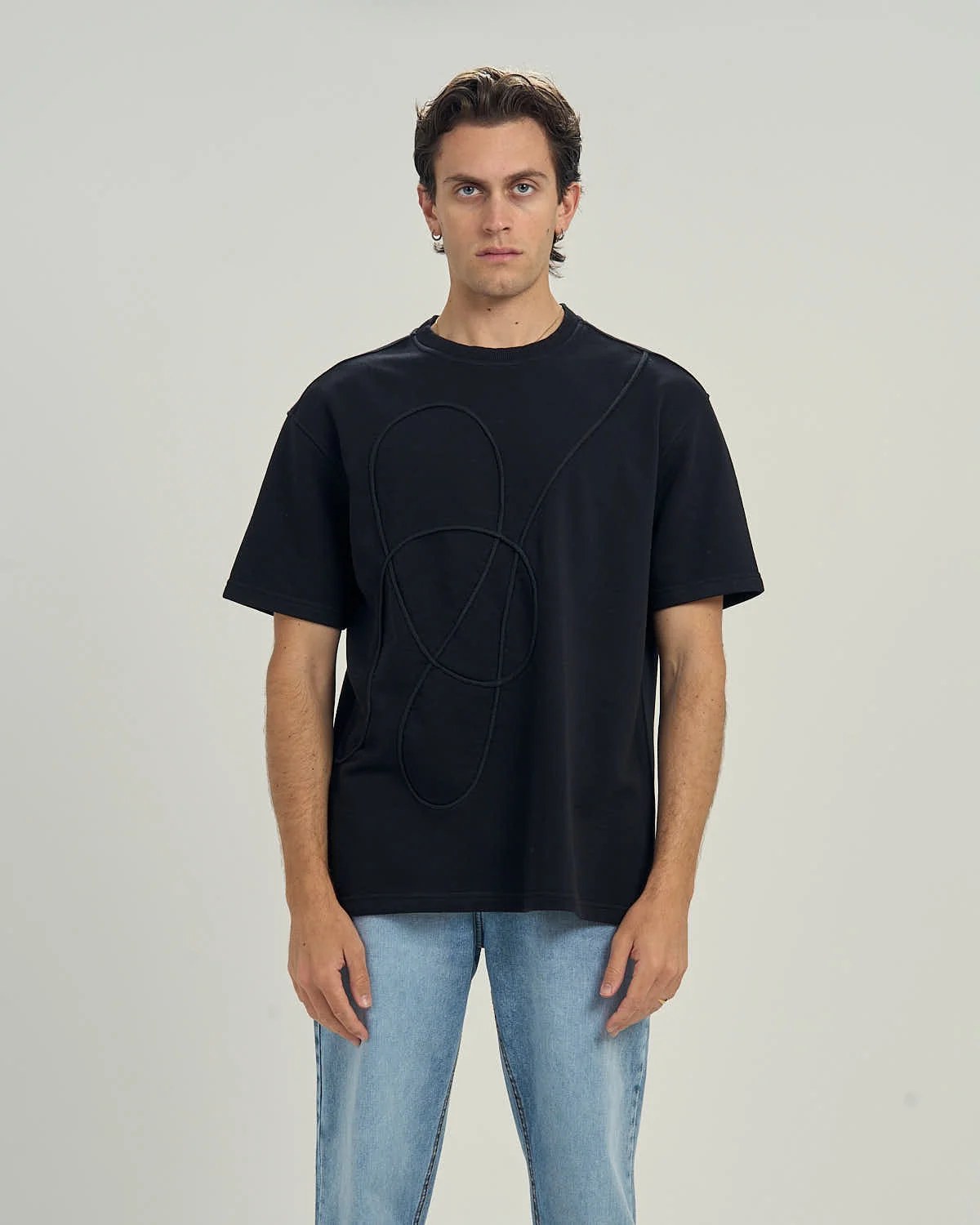 Embroidered T-shirt In Black