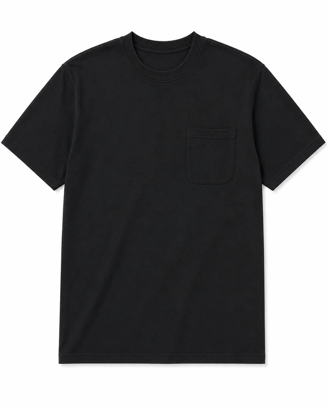 Oversized Pocket Tee In Black