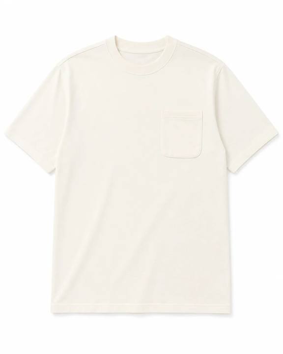 Oversized Pocket Tee In Off White