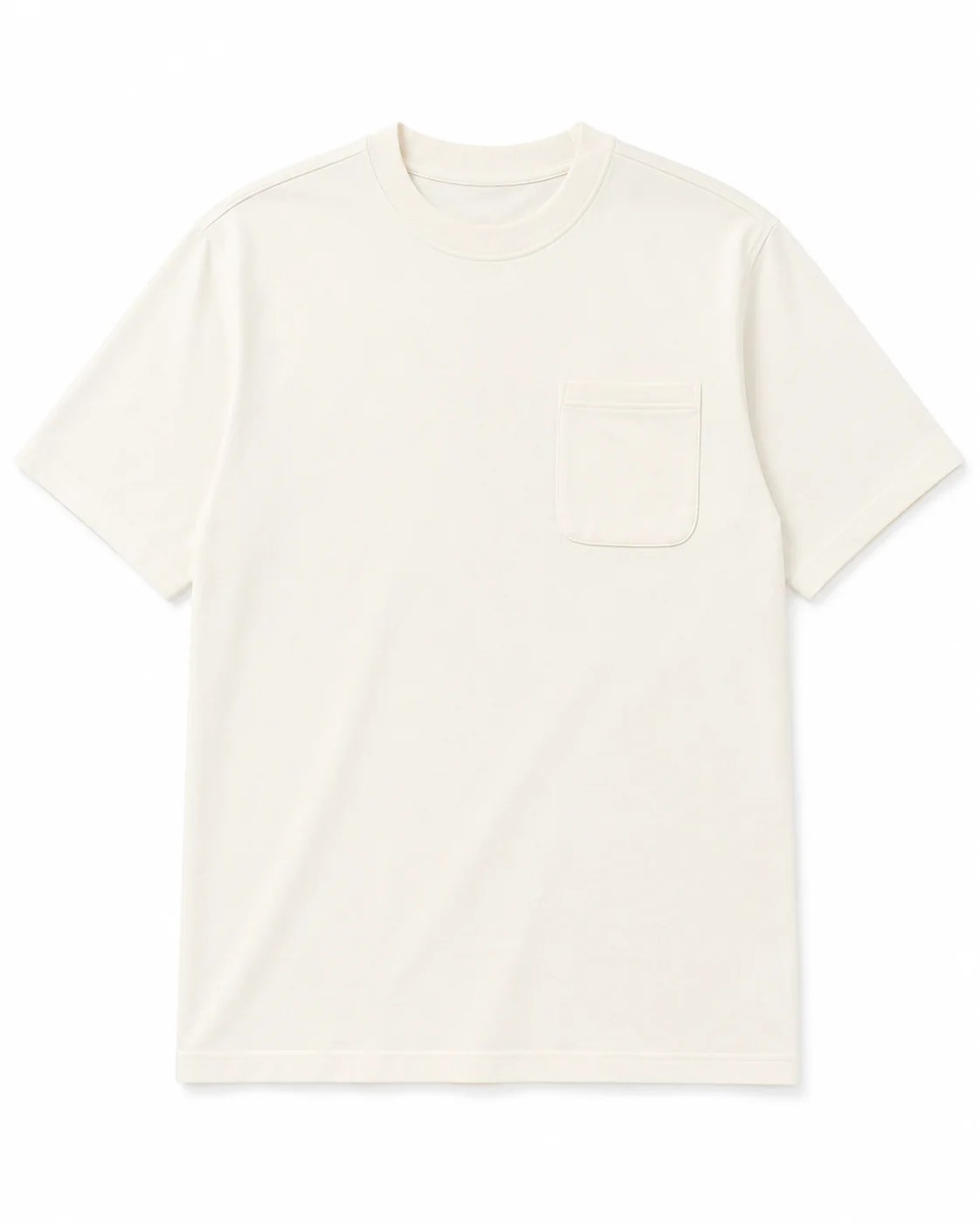 Oversized Pocket Tee In Off White