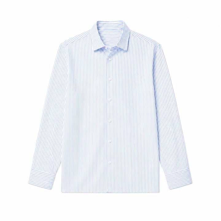 Pinstripe Shirt In Sky Blue
