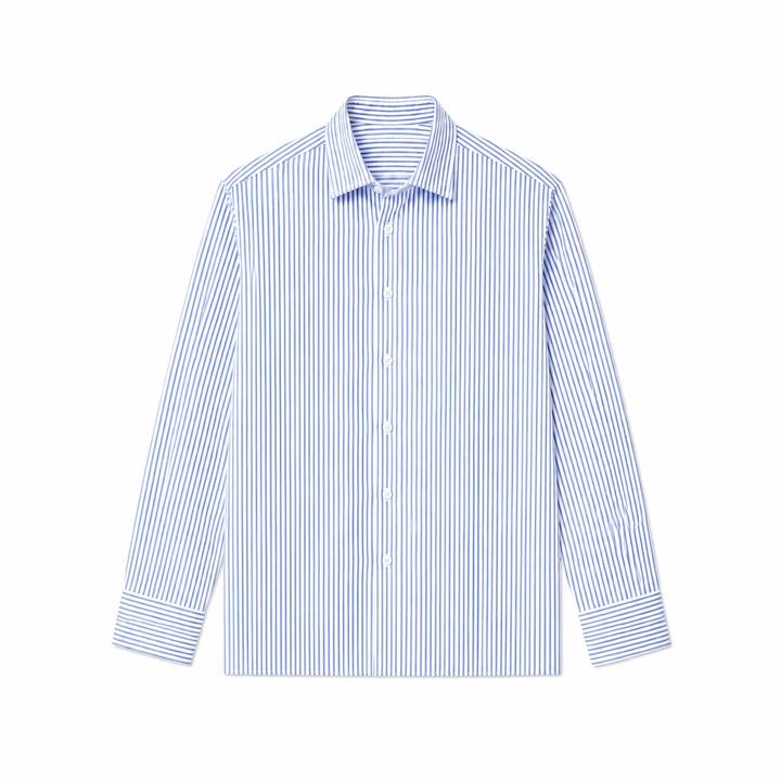 Pinstripe Shirt In Blue