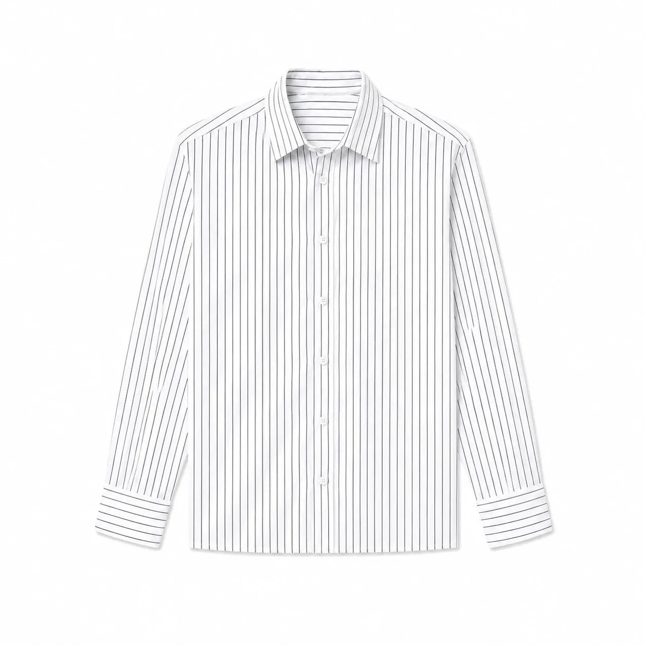 Classic Pinstripe Shirt In olive