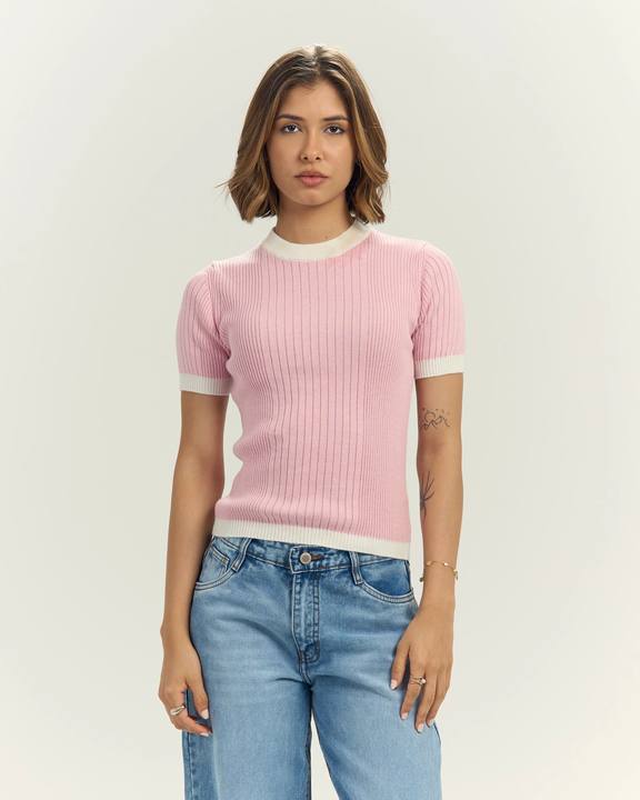 Knit Tee In Pink