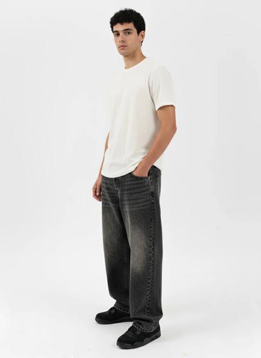 Men's Wide-Leg black wash Denim